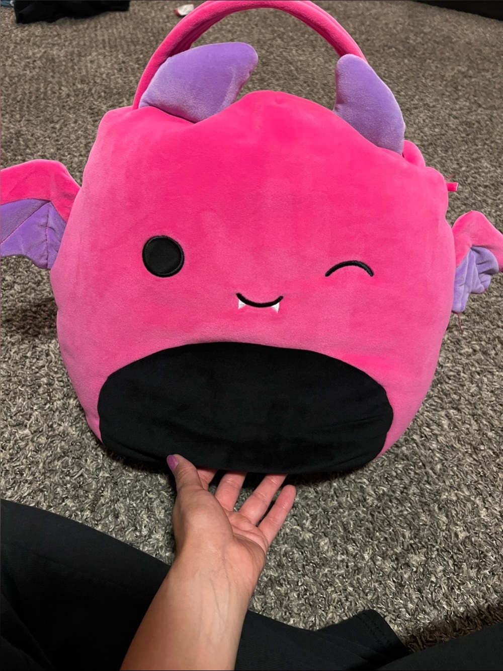 Squishmallows Wakisha LARGE 16 inch Halloween Candy Treat Pail